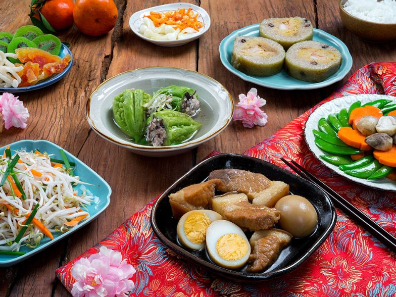 Mâm cỗ miền Trung đơn giản, chân thành